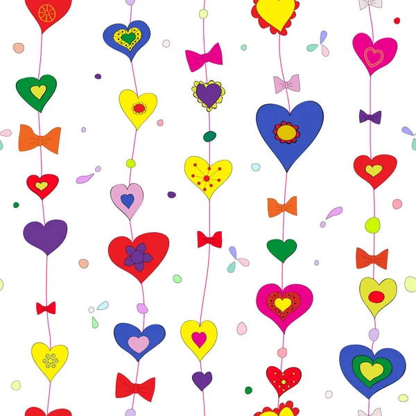 Seamless background with hearts. — Stock Vector