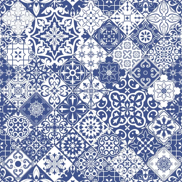 Portekiz tarzında pürüzsüz fayanslar. Flamanca, Portekizce, İspanyolca, İtalyanca seramik mozaik deseni.