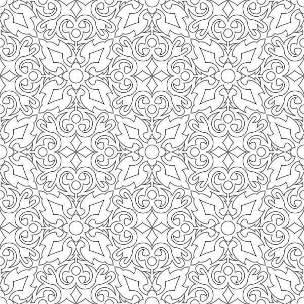 Vector Sömlös Kakel Bakgrunden Portugisisk Stil Tillbaka Och Vit Mosaik — Stock vektor