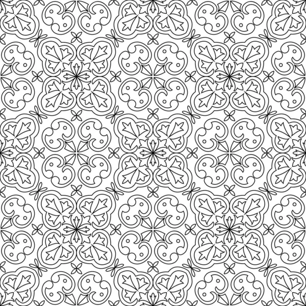 Vector Seamless Tiles Background Portuguese Style Back White Mosaic Background Royalty Free Stock Vectors