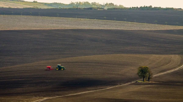 Agrícola de campos de Moravia en Chequia . —  Fotos de Stock