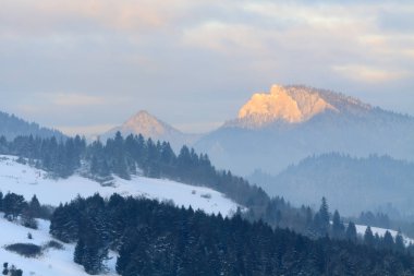 Güzel kış manzarası. 