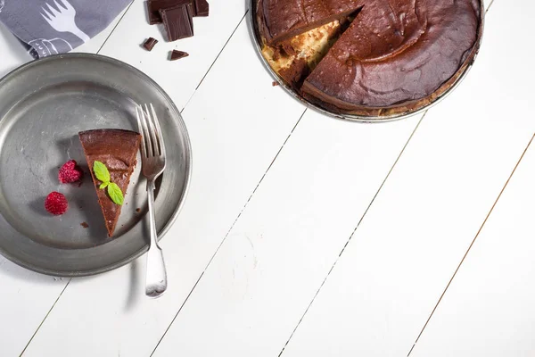 Sepotong brownies cokelat . — Stok Foto