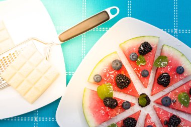 Karpuz pizza dilimleri.