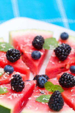 Karpuz pizza dilimleri.