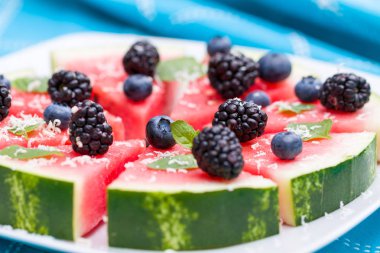 Karpuz pizza dilimleri.