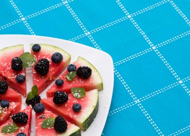 Karpuz pizza dilimleri.