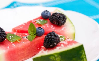 Karpuz pizza dilimleri.