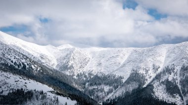 dağlar kış manzara. 