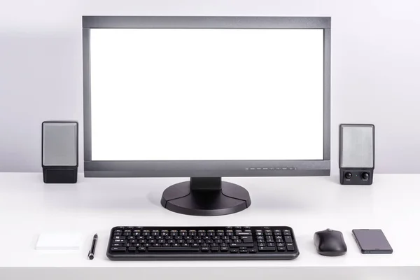 Monitor de PC en blanco —  Fotos de Stock