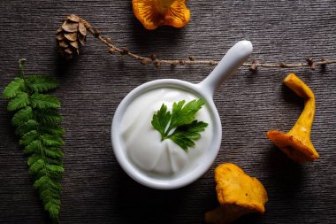 (Sarı mantar Cantharellus cibarius) 