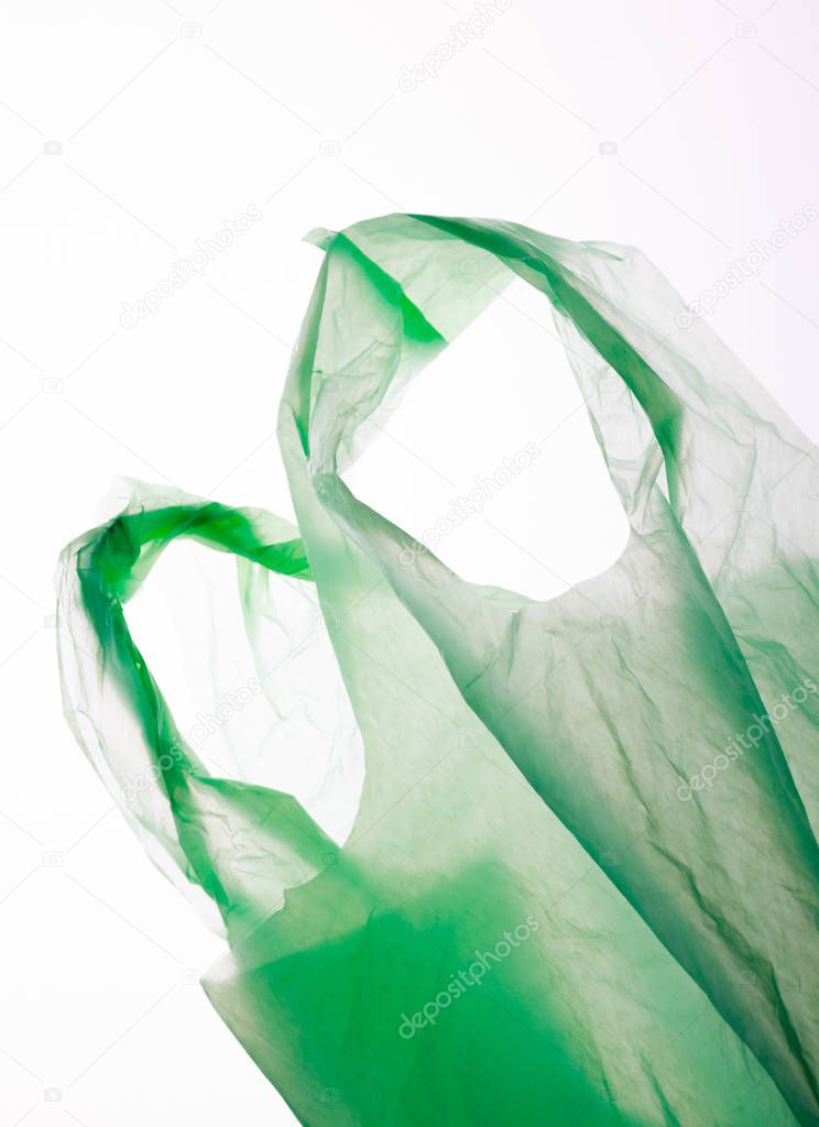 Green plastic bag 