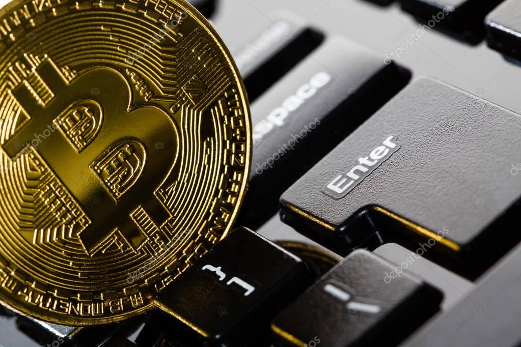 Munt van cryptocurrency bitcoin. - Redactionele stockfoto ...