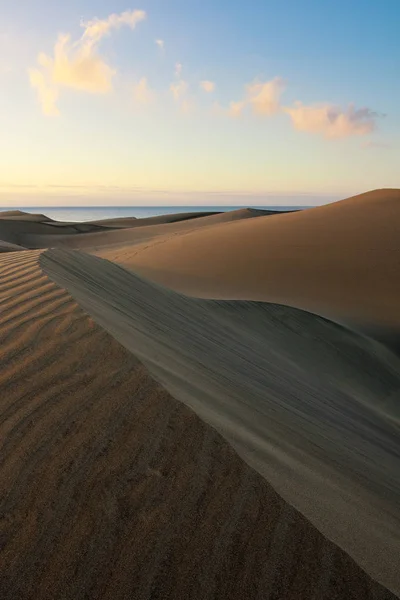 Horizontal Landscape Dunes Gran Canaria Island Maspalomas — Stock Photo, Image