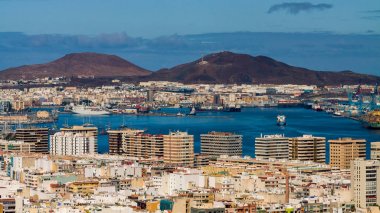 Las Palmas, yoğun kentsel Bina Cityscape Gran Canaria ada sermaye kasabası.