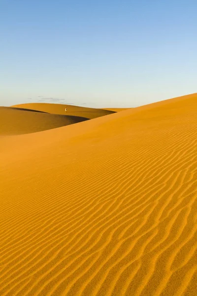 Gran Canaria Maspalomas Dűnéktől Hullámzott Sima Homok — Stock Fotó