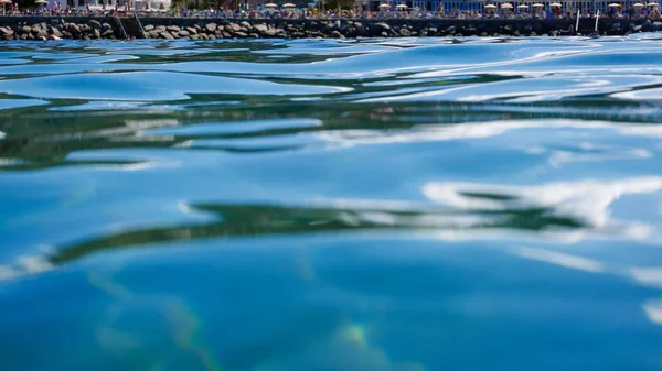 Surface Mer Bleue Vue Sur Eau — Photo