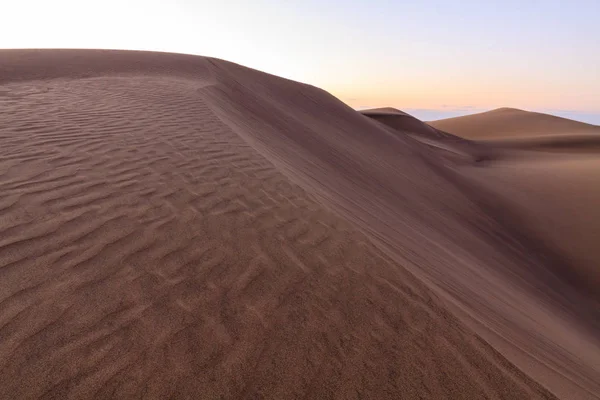 Paisagem Deserto Areia Vazia Dunas Maspalomas Ilha Gran Canaria — Fotografia de Stock