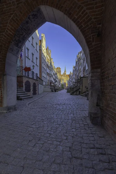 Rua Maricka Gdansk Polônia — Fotografia de Stock