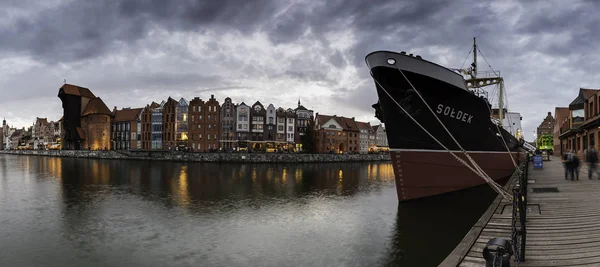 Gdansk Poland May 2019 Cityscape Gdansk Famous Museum Ship Soldek — стокове фото