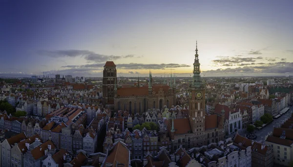 Aerial View Old Town Gdansk — Stock Photo, Image