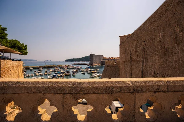 Vista Sobre Casco Antiguo Dubrovnik Ciudad Turística Más Famosa Croacia — Foto de Stock