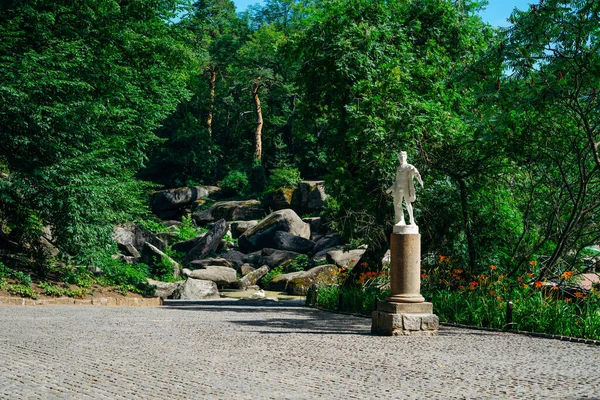 Sofia Park Uman Stone Walkway Statues Park White Statue Apollo — Stock Photo, Image