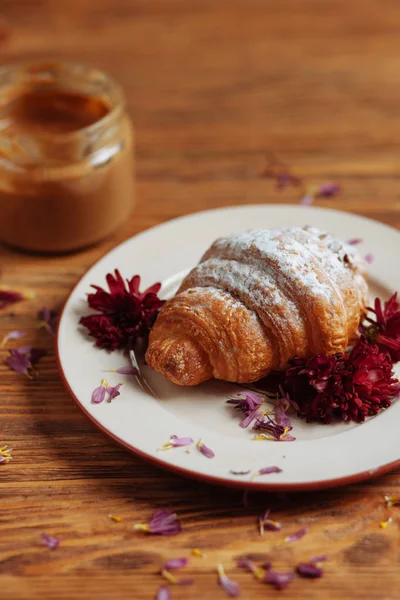 Höstens frukost i byn Stockbild