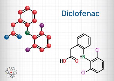 Diclofenac molekülü, steroit içermeyen iltihaplı bir ilaçtır.