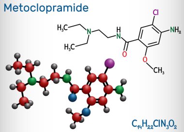 Metoclopramide, dopamin antagonist molekülü. Mide bulantısı, kusma ve gastroözofajiyal reflü hastalıklarını tedavi etmek için kullanılır.