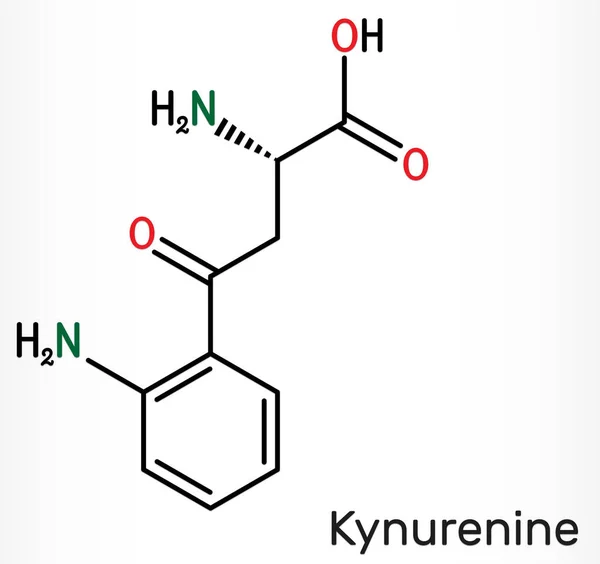 Kynurenine Kynurenine Molécula C10H12O3N2 Metabolito Del Aminoácido Triptófano Utilizado Producción — Foto de Stock