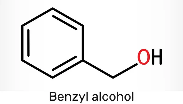 Benzylalkohol Molekula C7H8O Aromatický Alkohol Používá Jako Lokální Anestetikum Parfémech — Stock fotografie