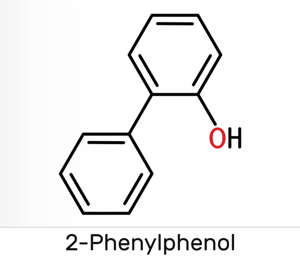 Fenilfenol Bifenillol Ortofenil C12H10O Molekülü Mantar Önleyici Numarası E231 Olan — Stok fotoğraf