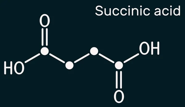 Borostyánkősav Butándisav C4H6O4 Molekula E363 Anion Szukcinát Citromsav Vagy Tca — Stock Fotó