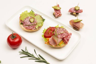 Aperatifler çeşitli kahvaltı açık büfe Masası