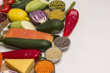 Yüksek yağ asitli yiyecekler, protein, omega-3: somon, peynir