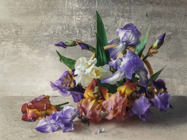   Süsen sepet içinde büyük bir buket