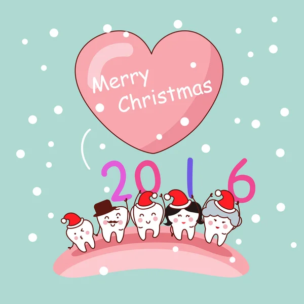 Karácsonyi rajzfilm fogat család — Stock Vector
