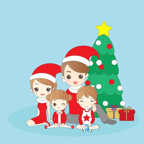 Familia de navidad imágenes de stock de arte vectorial | Depositphotos