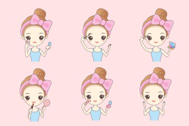 Çizgi film kadın makyaj