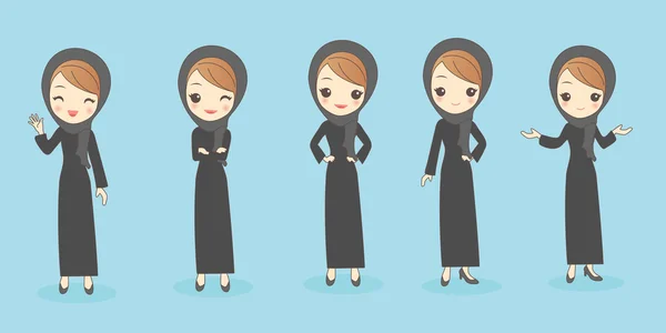 Arab woman do different gesture Royalty Free Stock Vectors
