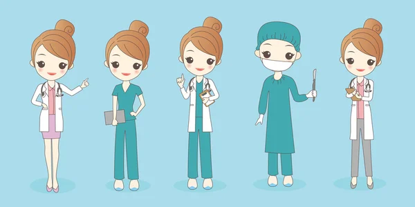 Woman doctor wear different clothes — Διανυσματικό Αρχείο