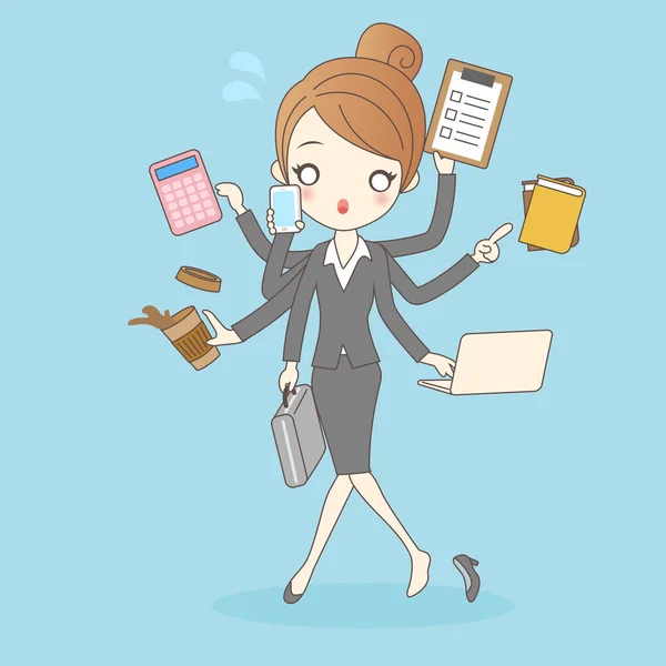 Women in busy too company — Stock Vector