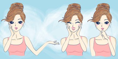 çizgi film kadın Cilt Bakımı