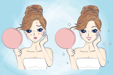 çizgi film Cilt Bakımı kadın