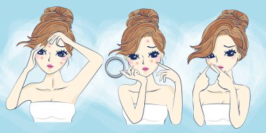 çizgi film kadın yüz sorunu var 