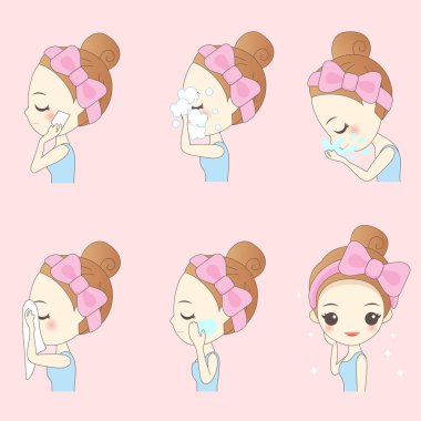 Çizgi film kadın makyaj