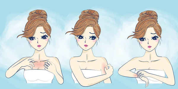 Çizgi film kızlar alerji deri