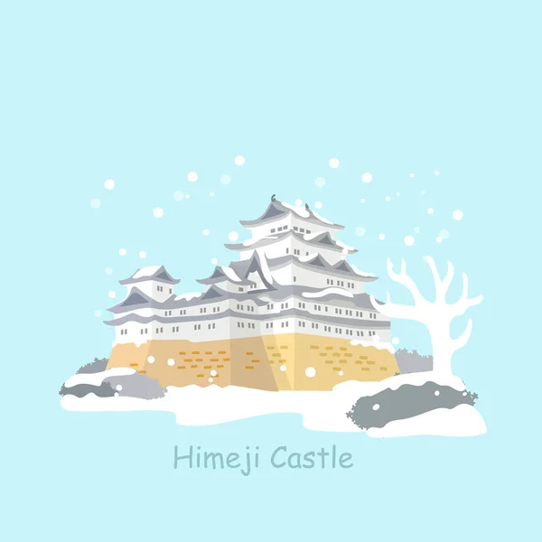 Niedlich cartoon japan himeji castle — Stockvektor