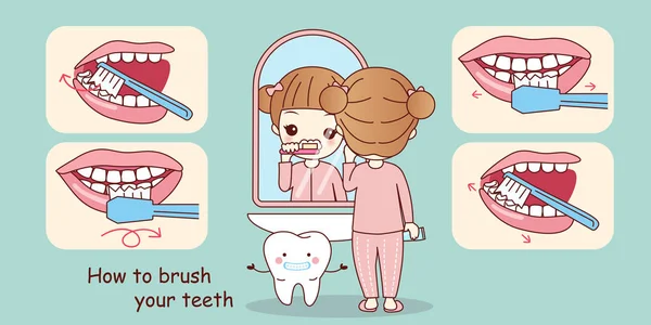 Azada para cepillarse los dientes — Vector de stock